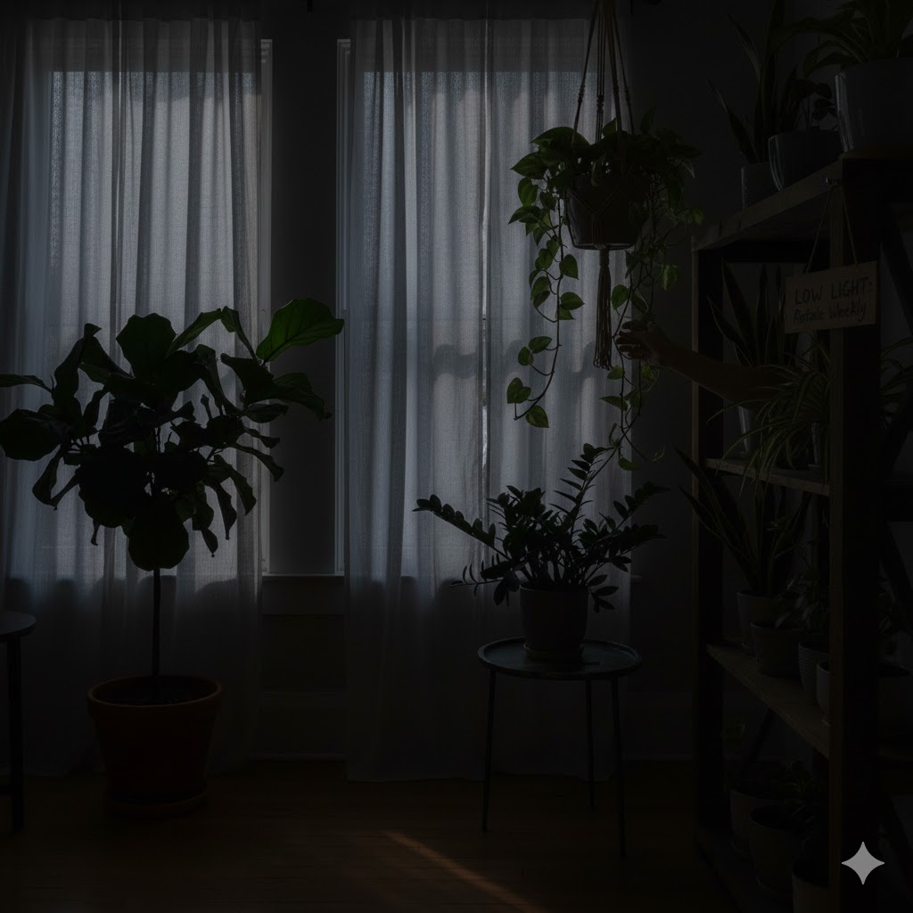 Low light indoor plants